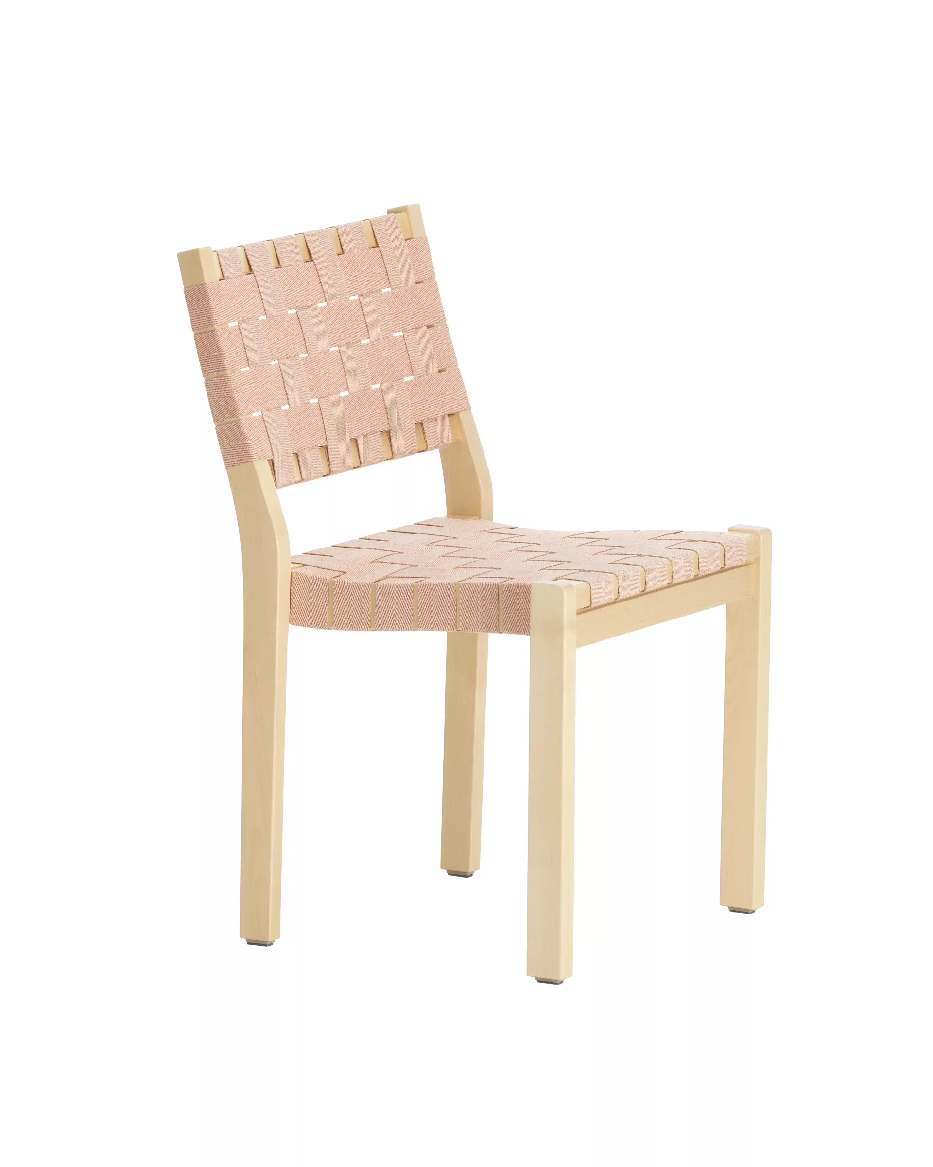 Chair 611 clear lacquered birchnatural red new webbing F 2436468