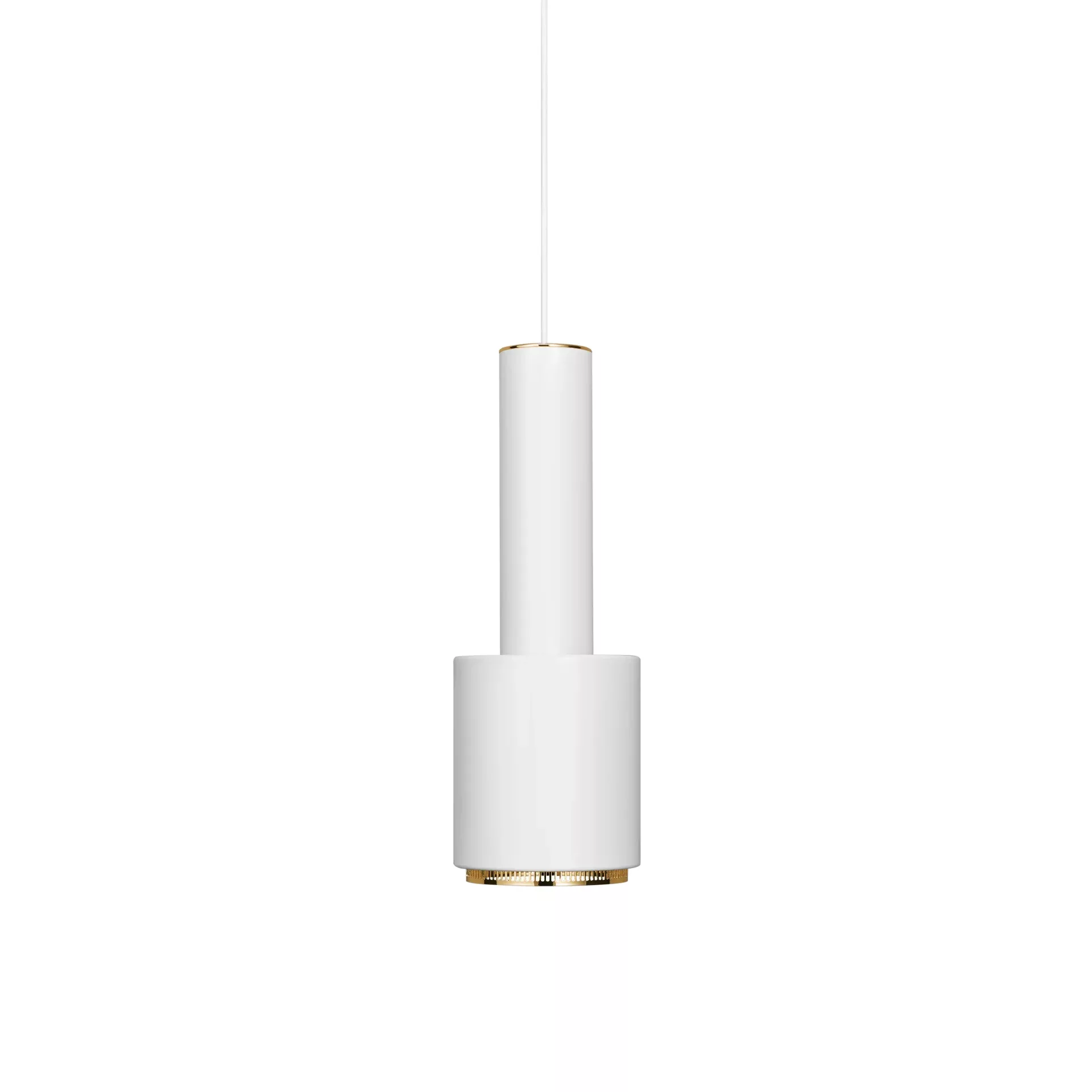 A110 Hand grenade Pendant light white brass 5516550