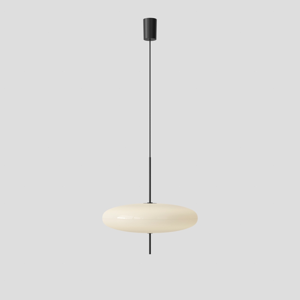 Astep Packshot Model 2065 White Diffuser Black Cable Illuminated