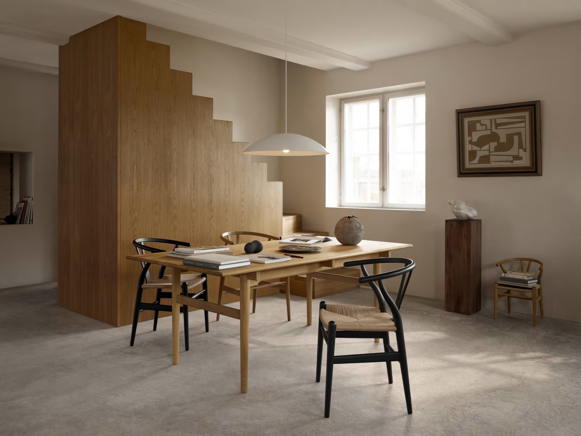 Https admincms carlhansen com globalassets products dining tables ch327 bt1041 white ch24 oak black ch327 ch24 ch24child oak oil natural papercord light