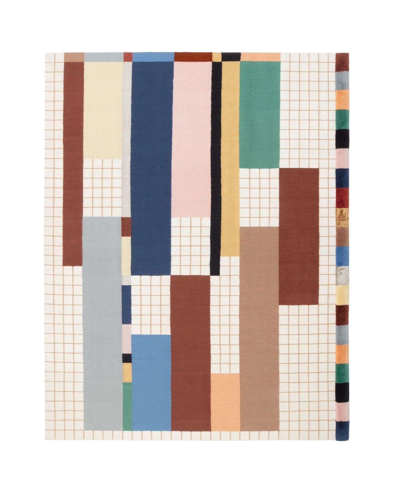 Cc tapis Raag collection Doshi Levien rectangular rug grid1