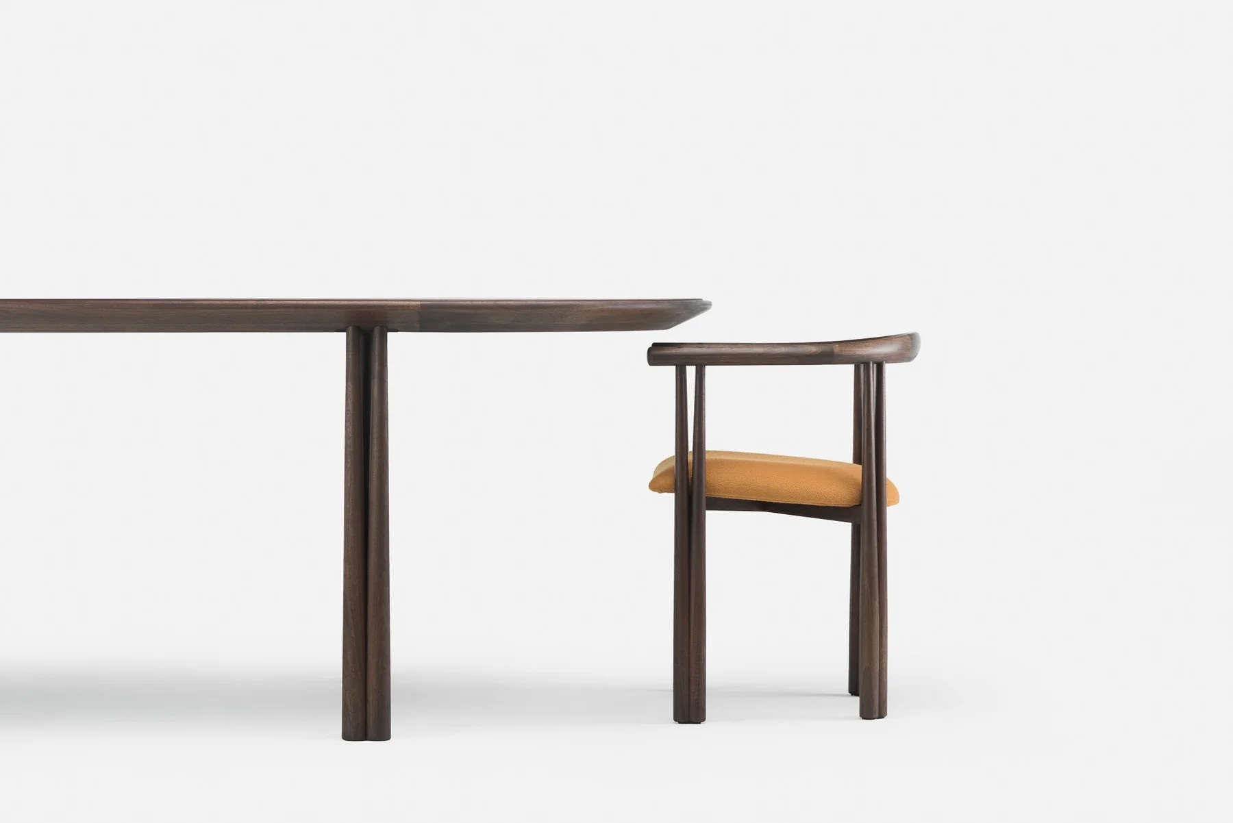 050 Elliot Dining Chairby Jason Millerinblackoiledwalnutand Vidar3472fabricwith051 Elliot Oblong Tableweb 1800x1800